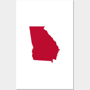 Bulldog Red Georgia Posters and Art